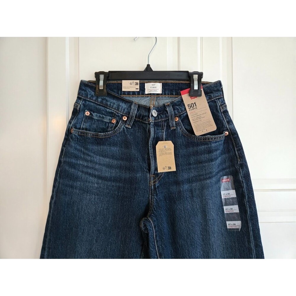 Levi's Women's 501 Curve Jeans - Mild Salsa Blue Denim - 27 x 30 - NEW - Picture 3 of 7